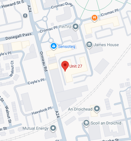 Map of IT Support Belfast